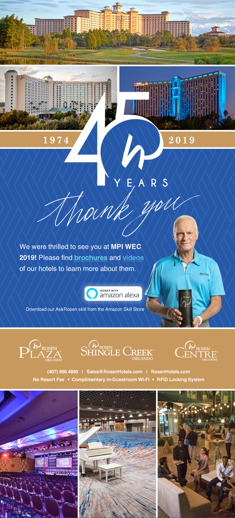 Rosen Hotels & Resorts Celebrating 45 Years
