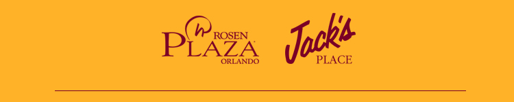Rosen Plaza Hotel Orlando Logo. Jack's Place Restaurant Logo