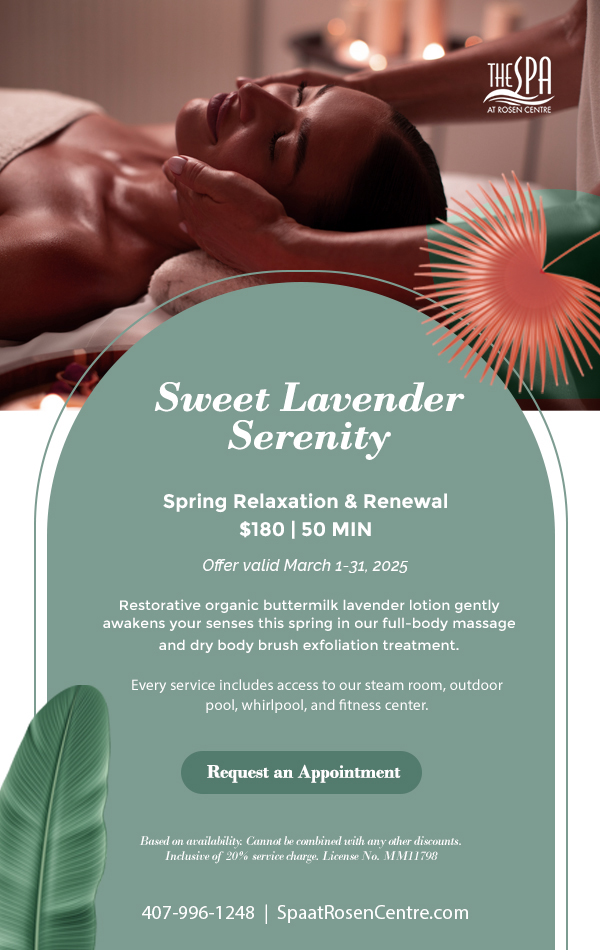 The Spa at Rosen Centre March Special Offer
		  